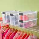 Sterilite 6-Pack Ultra Latching Box, Storage Bins with Lids, Clear Plastic, 18 Qt Large Heavy-Duty Organizing Bin Containers for Home, Closet, Kitchen, Pantry, Bathroom, and Office