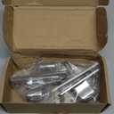 Heavy Duty Gate Hinges - AISI 304 Stainless Steel One-Piece Cast with Right-Handed Sliding Bolt Latch & Adjustable Silent Pads for Vinyl Gates, Farm Fence Gates, Courtyard Gate, Wood/Iron Fences Gates