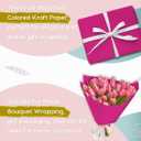 PerkHomy 48" x 1,440" (120') Rose Red Kraft Paper Roll for Craft Bulletin Board Paper Art Table Covering Crafting Gift Wrapping Bouquet Packing Parcel 80GSM 55LB (Rose Red, 48" x 120')