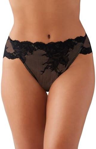 Wacoal Women's Vivid Attraction Lace Mesh Back Full Coverage Hi-Cut Brief Panty, 841384, Size 6-M Wacoal Women's Vivid Attraction Lace Mesh Back Full Coverage Hi-Cut Brief Panty, 841384, Size 6-M