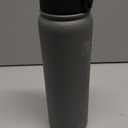 Fanhaw 32 oz Insulated Stainless Steel Water Bottle with Anti-Dust Chug Lid, Leakproof Vacuum Sports Bottle for Men & Women (Gray)