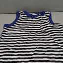 Nirovien Womens Striped Tank Tops Oversized Crewneck Sleeveless Shirts Casual Loose Fit Summer Tops (Small, Black)