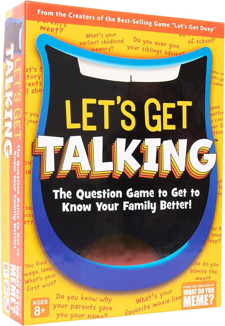 WHAT DO YOU MEME? Let's Get Talking: The Question Game to Get to Know Your Family Better by Relatable, Designed for Ages 8+, Fun Kids Games for Family Game Night, Great, Includes 400 Cards (2 in x 7.88 in x 10.74 in)
