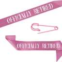 2026 Retirement Tiara & Sash - Officially Retired Sash & Crown for Parties, Events, Gifts, Favors, and Decorations (2026 Pink)