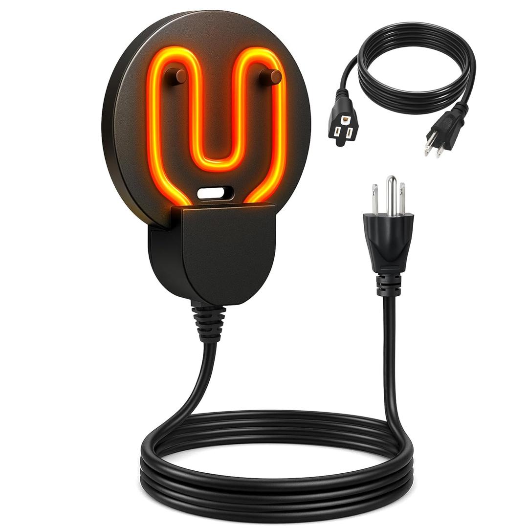 Chicken Water Heater for Winter with Immersion Design, Bird Bath & Livestock De-Icer, Fish Tank and Water Trough Heater with Automatic Thermostat  Prevents Freezing for Poultry, Turtle & Koi Pond