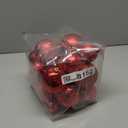 Senjie Red Shatterproof Christmas Ball Ornaments, 32 Pcs, Plastic, Eclectic Style, Wedding & Christmas Occasion