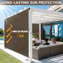 Outdoor Roller Shades for Patio, Mocha 10' W x 8' H Cordless Patio Shades Roll Up Outdoor Blinds with Splicing Design, 90% UV Protection for Porch Gazebo Pergola, 120"W x 96"H