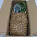 Der Rose Fake Palm Tree 28Inch Tall Fake Plant Potted Faux Areca Artificial Tree with Hand-Woven Baskets with Handles for Indoor Outdoor Home Office Bedroom Porch Balcony Decor