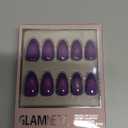 Glamnetic Press On Nails - Tarot | Glossy, Opaque, Short Almond Purple Nails, Salon Quality | 15 Sizes - 30 Nail Kit with Glue