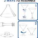 CALBODE 40 Pack Plastic Martini Glasses 5 Oz Disposable Cocktail Glasses, Tall Mini Martini Cups, Plastic Margarita Glasses Perfect for Spring Party Birthday Wedding Easter and All Events, Small