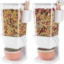 Cereal Dispenser Countertop 2 Pack with Bowls Spoons Cutlery Box,5.5 QT Dry Food Dispenser Snack Organizer Containers Storage with Lids for Pantry Kitchen Organization Oatmeal Nut Granola Candy