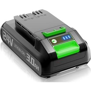 POWITEC 24V 3000mAh Replacement Battery for Greenworks 24V Battery 29842 29852 Compatible with Greenworks 24V Cordless Power Tools