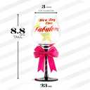 Not a Day Over Fabulous Happy Birthday Wine Glass for Women | Unique Gift Idea for Her, Best Friend, Mom, Sister, Grandma, Aunt, Cousin, Female Coworker, Teacher, Boss | Present for Woman, 23 Ounces