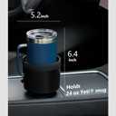 Seven Sparta Car Cup Holder Expander with Adjustable Base, Compatible with Hydro Flasks 32/40 Ounce, Compatible with Yeti Ramblers 20/26/30 Ounce, Other Bottles in 3.4"-3.8" (Black)