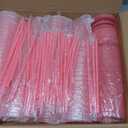 DKALIO 60 PCS Glitter Tumblers with Lids & Straws, 24oz Reusable Cups with Metallic Shimmer Finish, Dishwasher Safe Plastic Drinkware for Parties, Weddings & Home Decor (60, Light Pink)