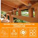 Hurricane Ties for Rafters, 50 Pack 18-Gauge Galvanized Hurricane Straps & Rafter Ties, Structural Connectors for Roof Truss and 2X Deck Joists