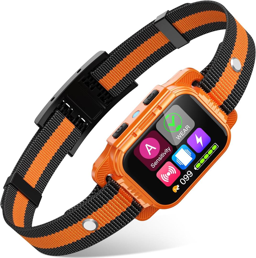 Rechargeable Smart Bark Collar - for Large Medium Small Dogs, Dog Bark Collar, Anti Barking Device for Large Dogs, Dog Training Collars with A/B Sensitivity, 5 Modes with Beep Vibration and Shock