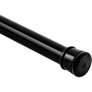 Shower Curtain Rod 56-104 Inch, 1"Diameter Spring Long Adjustable Tension Curtain Rods for Bathroom Windows Closet No Drilling No Rust, Black (56-104Inch)