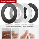 Door Knob Plates Round Version, Matte Black, Thick, Door Reinforcement Plate, Scar Plates for Door Knob/Deadbolt, Door Handle Cover Filler Fixing Repair Backplate (2 Pcs, Matte Black)