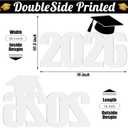 Vercraft Graduation Guest Book 2026 Wood Grad Sign Signature Board Party Decorations 2026 Graduation Photo Booth Prop for Grad Party Decor(White,Style 2)
