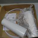 Drum Lamp shades Set of 2, White Line Lamp Shades for Table Lamps Floor Lamp, 13" Top X 13" Bottom X 10" High Large Fabric Lamp Shades, Easy Assembly Replacement Lampshades