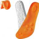 2 x 4D Cloud Insoles for Men & Women,Memory Foam Cloud Insoles with Arch Support,2026 New Comfortable and Breathable Massage Shoe Inserts,Trim to Fit All Shoe Types Orange 49-50