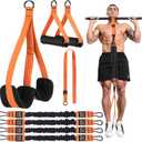 Pull up Assistance Bands, 4 Pull Up Bands 300lbs, Heavy Duty Pull Up Assist Workout Bands for Home Gym Strength Training with Two Footrest, Compatible with Any Pull Up Bars