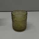 Cocktail Glasses 10 oz Hobnail Drinking Glasses Set of 6, Vintage Glassware, Textured Glass Cups Bubble Glasses Water Glasses Old Fashion Jupiter Glasses Set, Green