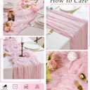 10 Pack Pink Cheesecloth Table Runner 17x108 Inch Semi Sheer Boho Rustic Gauze Cheese Cloth Table Runners for Wedding Party Birthday Baby Shower Home Dcor