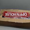 Juexica 12 Pcs Real Estate Rider Signs 24 x 6 Inch Coming Soon, for Sale, Pending, Sold Waterproof Signs Rider Real Estate with Different Messages (House Shape,Red with White)