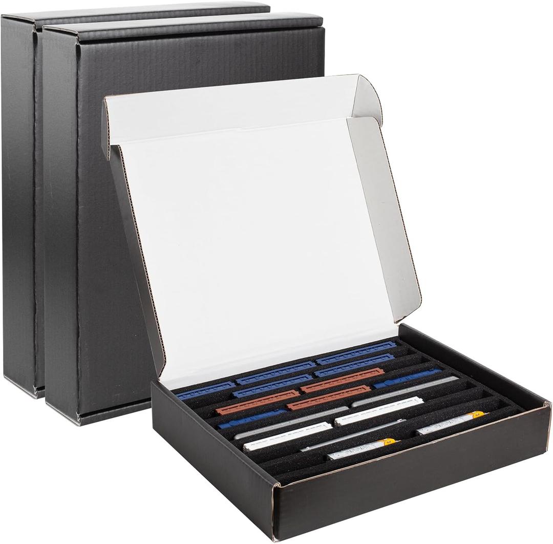 N Gauge Model Train Storage Box, 9 Slots Vertical Compatible with Model Railway locomotives, Wagons and Vehicles, N Scale Train Accessories (2)