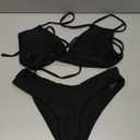Meetall Cheeky High Cut Triangle Bikini Sets for Women Cute Halter Top Swimsuits 2 Piece, Medium