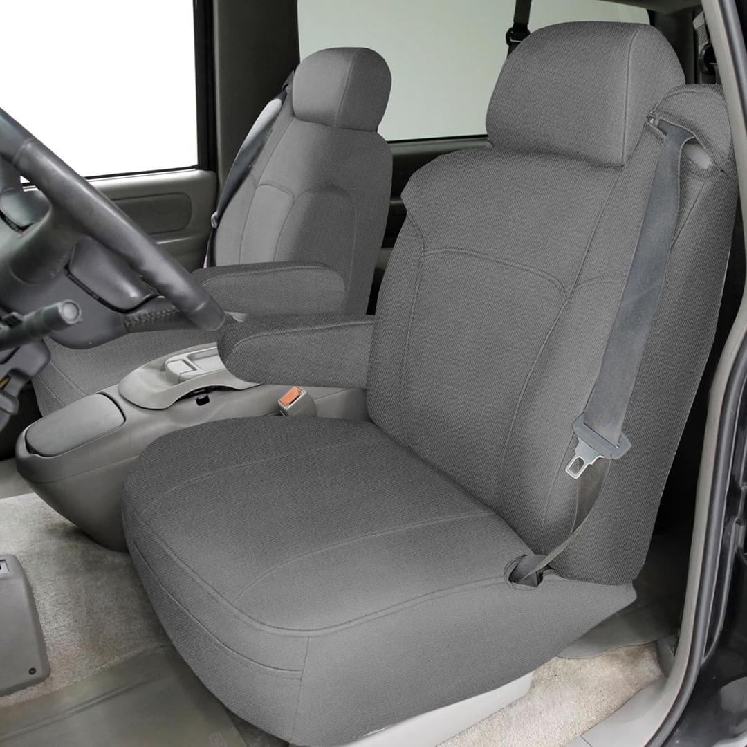 SAPUBK Front Seat Covers Replace for 1999-2002 Chevy Silverado/Suburban/Tahoe and GMC Sierra/Yukon Captain Chairs, Premium Neoprene with Composite Soft Foam Lining Breathable Seat Cover,  Gray