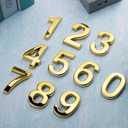 Hotop 20 Pieces Mailbox Numbers 0-9, Self Adhesive 3D Address Numbers for House Outside, Waterproof Door Room Stickers for Office Wall Apartment Decor(2 Inch,Gold)