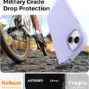 AOTESIER Shockproof for iPhone 15 Plus Case, [Food Grade Silicone] Phone Case [Military Drop Protection] with Soft Anti-Scratch Microfiber Lining, 6.7 inch, Light Purple