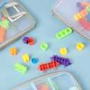 6 Packs Mesh Toy Zipper Storage Bags Sets Storage Organizer with Pockets Portable Handle for Office