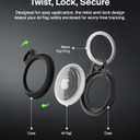 Belkin Apple AirTag Secure Holder with Key Ring - Durable Scratch Resistant Case with Open Face & Raised Edges - Protective AirTag Keychain Accessory for Keys, Pets, Luggage, Backpacks - 4-Pack Black