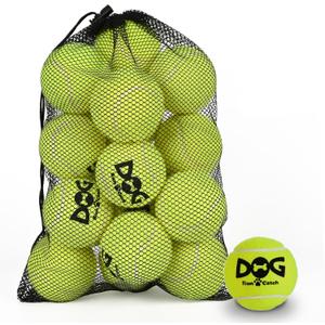 INSUM Squeaky Dog Balls - Squeaky Tennis Balls for Dogs, Yellow | Medium - 2.5'', 20Pack