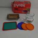 Pyrex Simply Store 18-Pc Glass Food Storage Containers Set, Round & Rectangle Glass Storage Containers with Lid, BPA-Free Lids, Non-Pourous Glass, Dishwasher, Microwave, Fridge and Freezer Safe