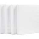 Amazon Basics 3 Ring Binder, 1 Inch D-Ring, Clear Overlay, Pockets for Storage and Organization, White, 4 Pack