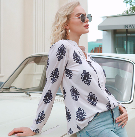 Viracy Womens Long Sleeve Shirts Fall Tops Dressy Casual V Neck Pleated Shirts Business Basic Trendy Clothes 2024 Size XXL