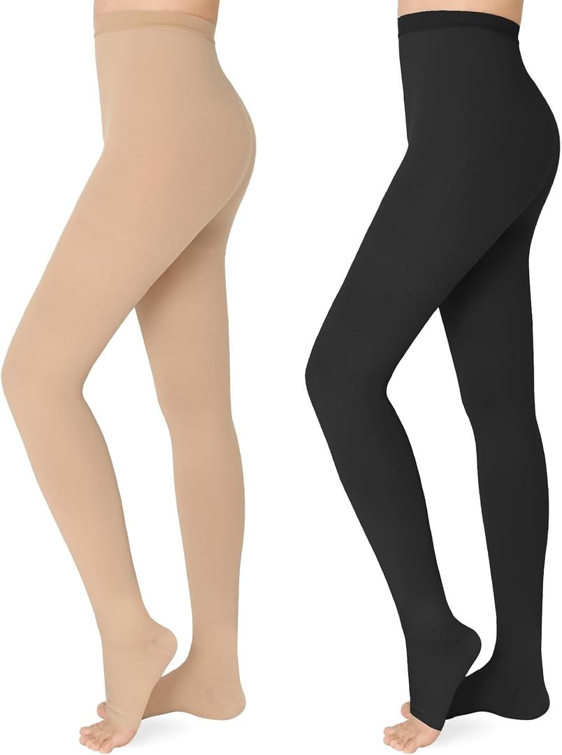 20-30mmHg Compression Pantyhose,Compression Leggings for Women Men, X-Large