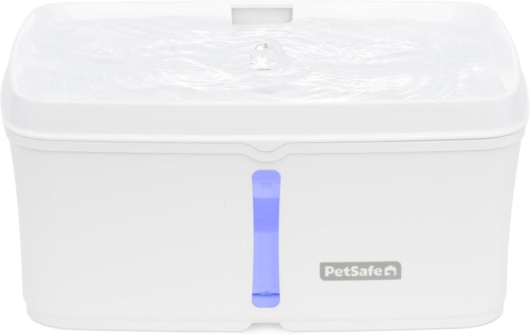 PetSafe Viva Pet Fountain for Cats and Dogs 4.1L/140 oz, Indoor Cat Water Fountain with Ultra Quiet Pump, Dishwasher Safe, Easy to Clean, Water Filters Included
