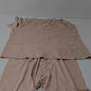 AGSEEM Two Piece Outfits For Women Summer V Neck T-Shirt Tops Biker Shorts Workout Sports Tracksuit (XX-Large, Khaki)