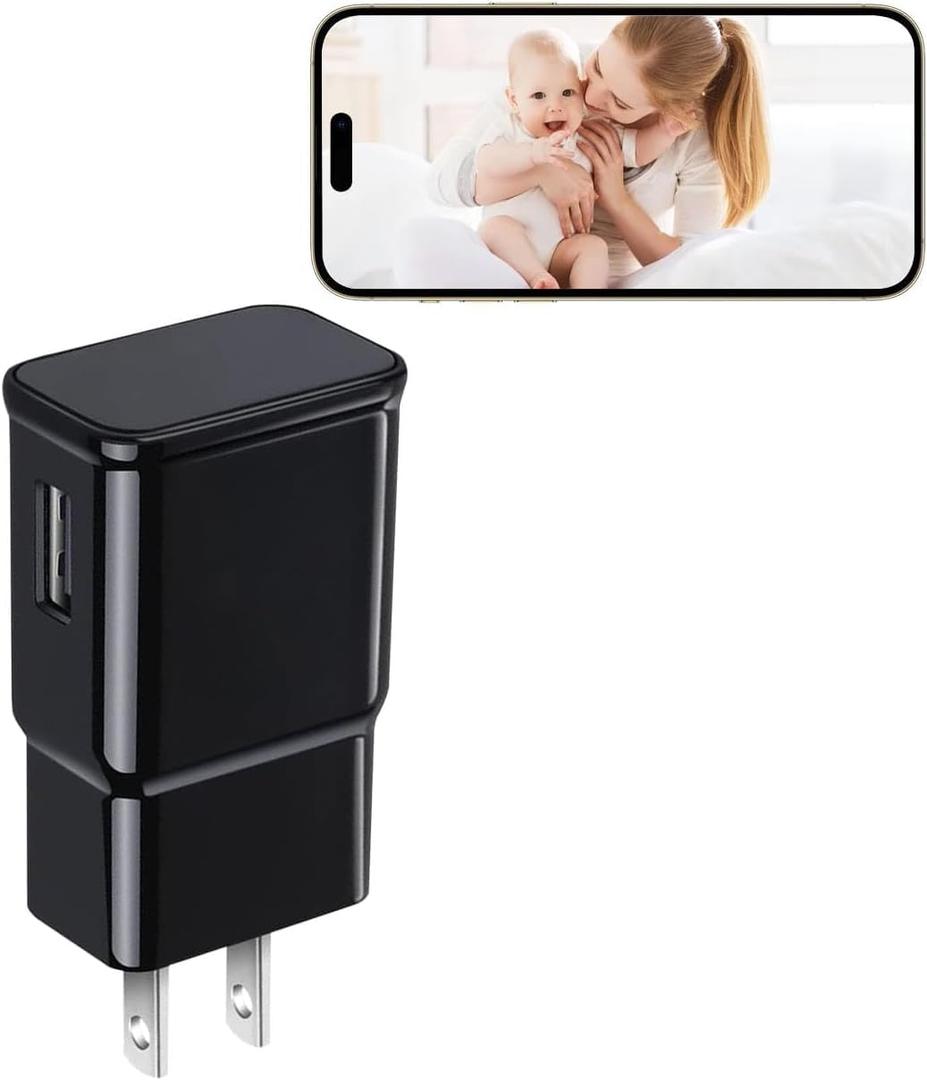 Security Camera  1080P USB Charger Camera,Motion Detection Office and Pets Nanny with Motion Detection-Remote View-Wide-Angle