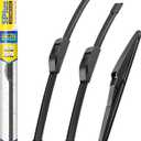 5 PLUS Silicone Windshield Wiper Blades Replacement for 2019-2008 TOYOTA Highlander / 2023-2011 LEXUS GX460 Wiper Blades (Set of 3),Automotive Replacement Windshield Wiper Blade-26"/20"/12"