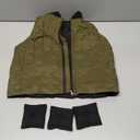 Weighted Vest for Kids - Adjustable Compression Vest With Four Removable Weights Included - Zipper and Pockets Design (Medium, Green)