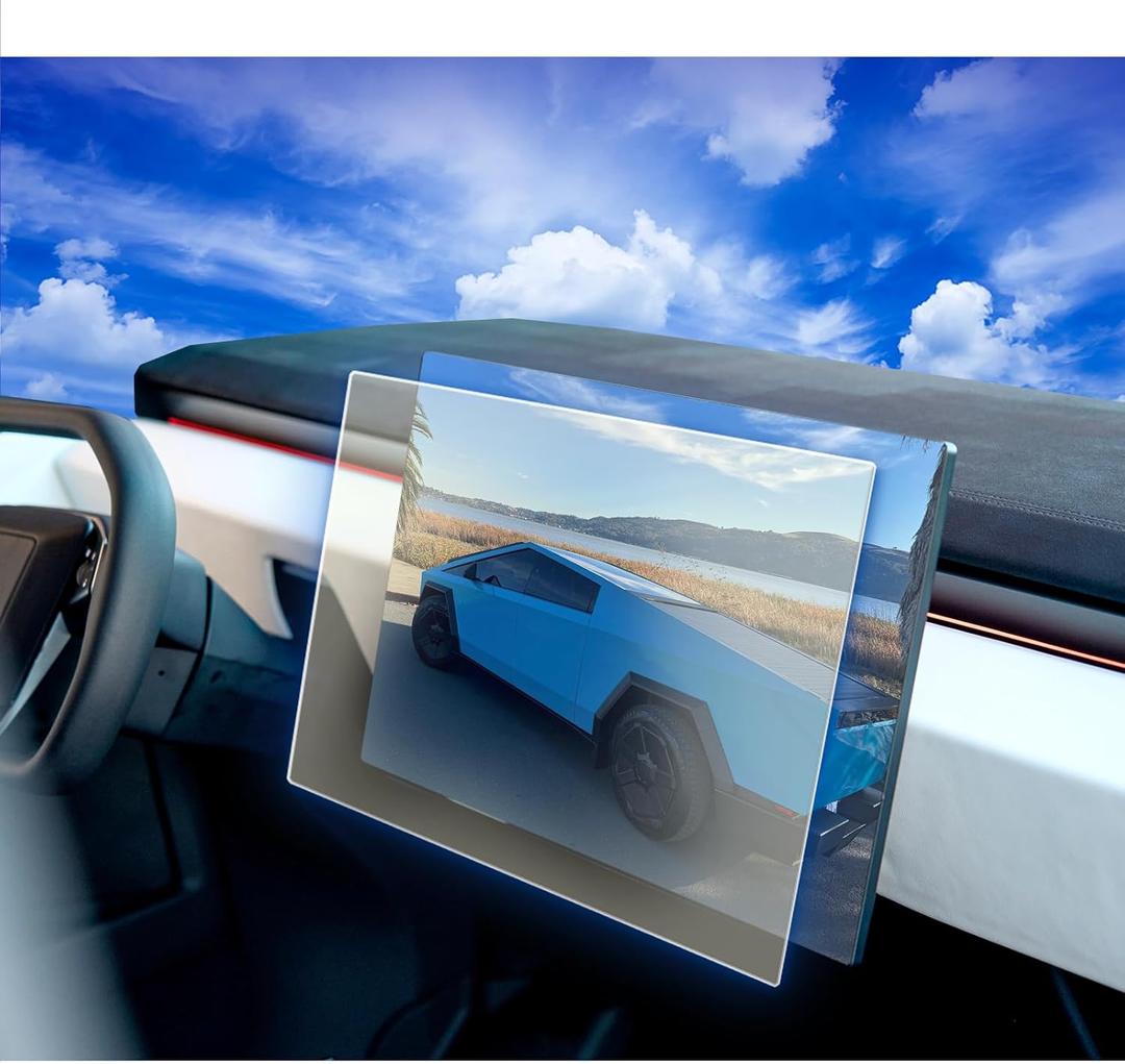 Cybertruck Screen Protector Matte for 2024 2025 Cybertruck Accessories Tempered Glass Screen Protector Anti Glare-(1pcs Nav. matte)