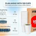 8 Oz Foam Coffee Cups,  Disposable Insulated Hot Drinkware for Home Office or Church, Sturdy White Foam Cups Serving Hot and Cold Beverages, Drink Service Daily, Ideal in Breakrooms