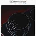 VEVOR Induction Cooktop, 1800W Electric Countertop Burner with 9 Power Settings, 2 Burner Touch Control Stove, Built-in Induction Cooktop, Include 99-Min Timer, Child Safety Lock, Glass Surface, 24in 2 Burners/110V